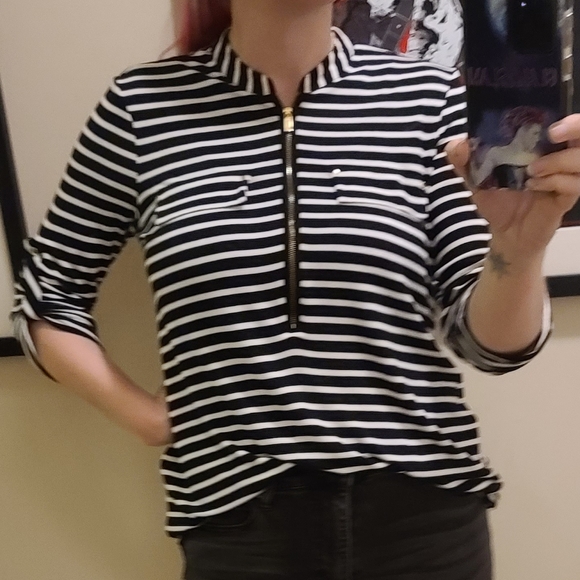🍒2/$30-Striped Calvin Klein tunic - Picture 2 of 15
